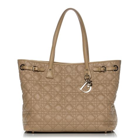 dior panarea cannage medium tote|Christian Dior Panarea Tote Cannage Quilt Canvas Medium.